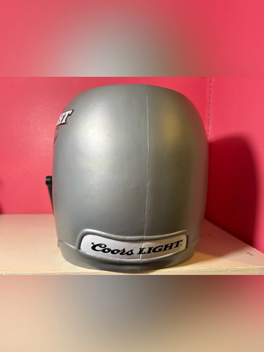VINTAGE Coors Light NFL Silver Helmet Beer Bucket Collectible Football Decor GUC